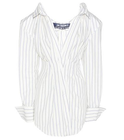Jacquemus La Robe Meunier Striped Cotton And Linen Dress