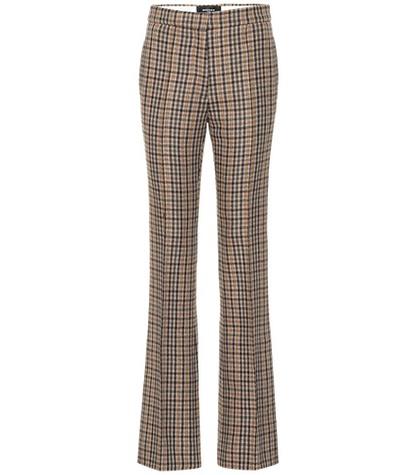 Rochas Checked Wool-blend Pants