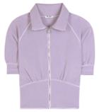 Miu Miu Zipped Jersey Top