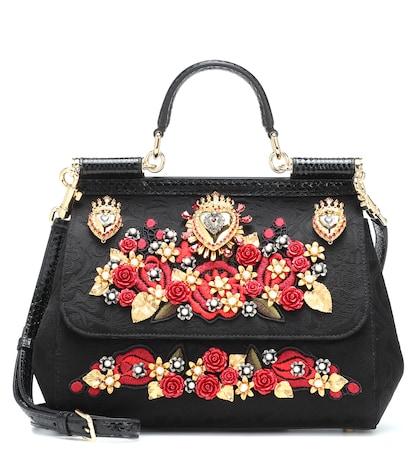 Dolce & Gabbana Sicily Medium Embellished Shoulder Bag