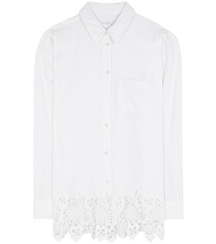 Citizens Of Humanity Reese Lace-trimmed Silk Shirt