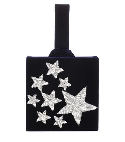 Sanayi 313 Stelle Embroidered Velvet Clutch