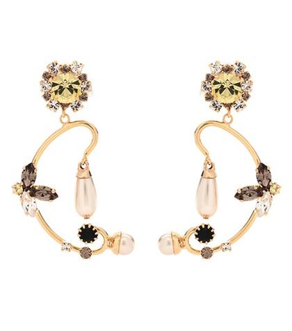 Oscar De La Renta Floral Filigree Earrings