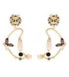 Oscar De La Renta Floral Filigree Earrings