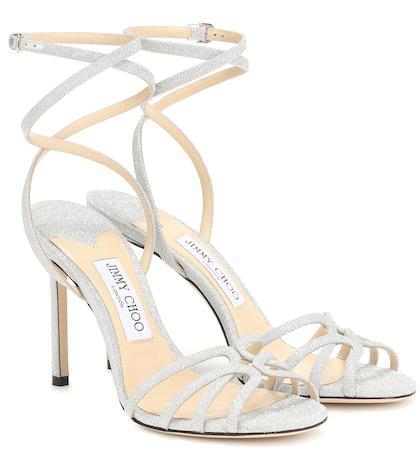 Jimmy Choo Mimi 100 Glitter Sandals