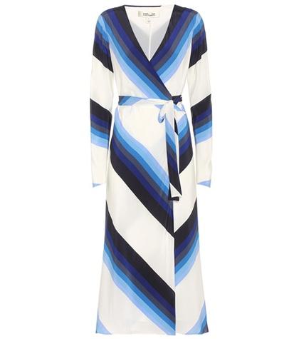 Diane Von Furstenberg Silk Midi Wrap Dress