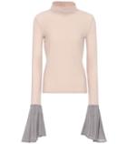 Valentino Cleo Cotton Turtleneck Top