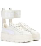 Fenty By Rihanna Leather Ankle-strap Sneakers