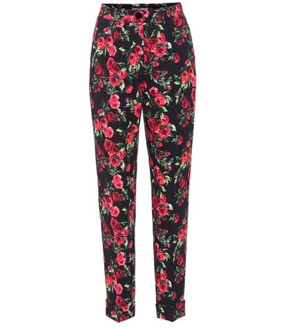 Chlo Floral-printed Cropped Trousers