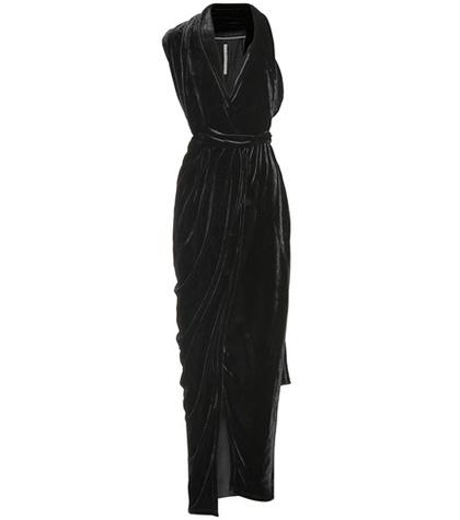 Rick Owens Limo Velvet Maxi Dress