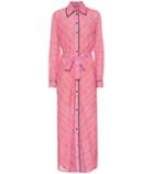 Victoria Victoria Beckham Checked Cotton And Silk Shirt Dress