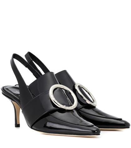 Acne Studios Eagle Patent Leather Slingback Pumps