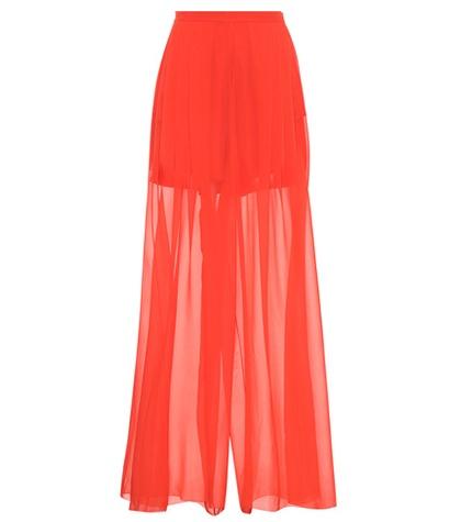 Delpozo Wide-leg Silk Trousers
