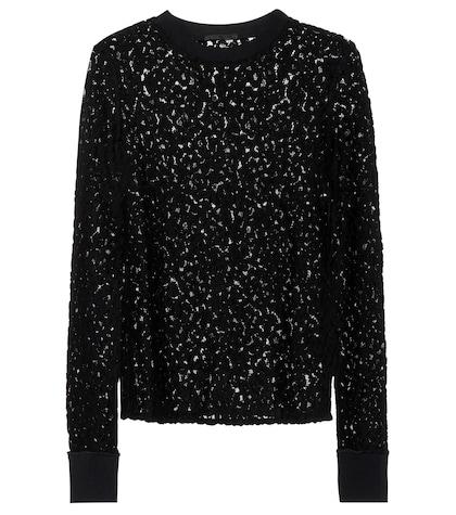 Helmut Lang Lace Cotton-blend Top