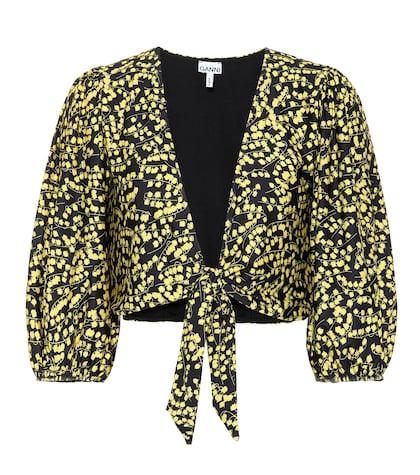 Ganni Floral Crop Top