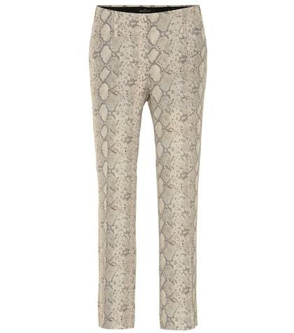 Camilla Snake-effect Mid-rise Pants