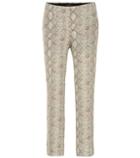 Camilla Snake-effect Mid-rise Pants