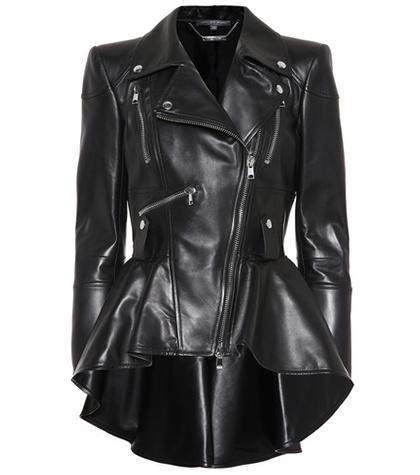Alexander Mcqueen Peplum Leather Jacket