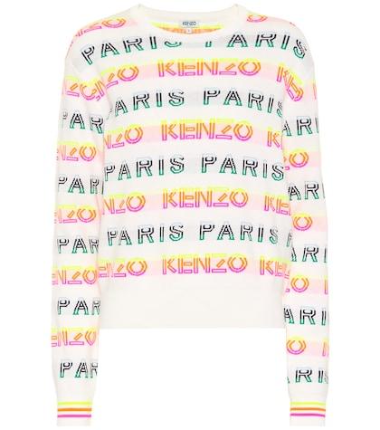 Kenzo Logo Intarsia Cotton-blend Sweater