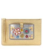 Dolce & Gabbana Exclusive To Mytheresa.com – Embellished Metallic Leather Clutch
