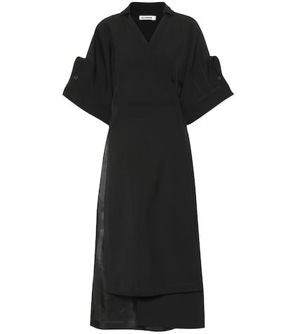 Jil Sander Crêpe Wrap Midi Dress