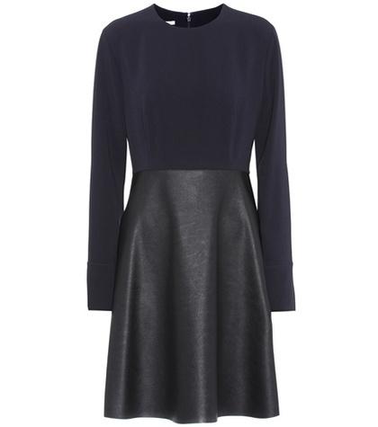 Stella Mccartney Crêpe And Faux Leather Dress