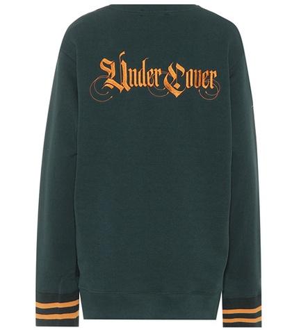 Undercover Embroidered Cotton Sweatshirt