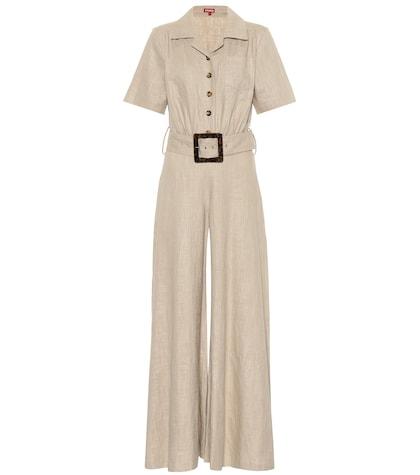 Staud Zissou Linen And Rayon Jumpsuit