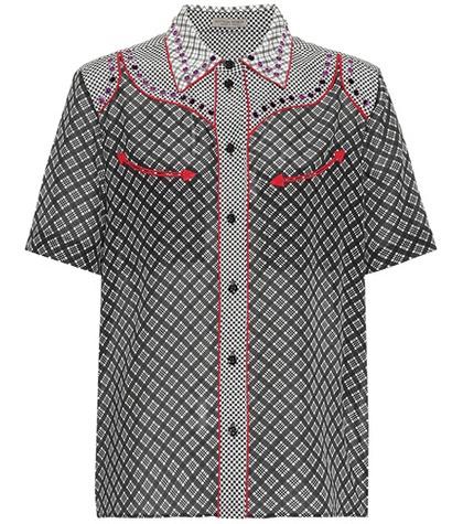 Alexachung Plaid Silk Top