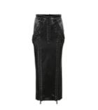Moncler Stretch Satin Lace-up Skirt