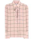 Valentino Checked Silk Blouse