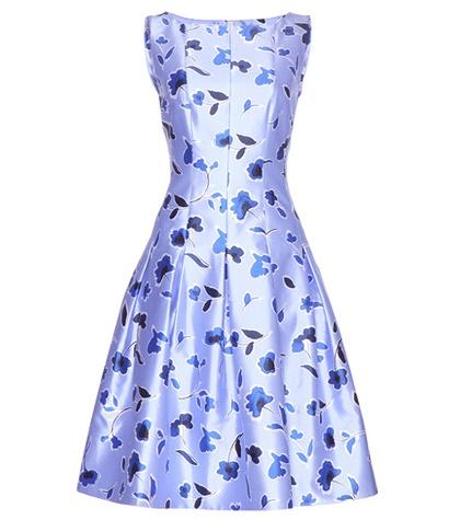 Oscar De La Renta Printed Silk Dress