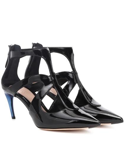 Alexander Mcqueen Cutout Patent Leather Pumps