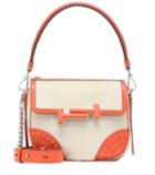 Gucci Kids Double T Leather-trimmed Shoulder Bag