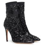 Aquazzura Daze Sequined Ankle Boots