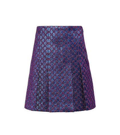 Gucci Gg Brocade Pleated Miniskirt