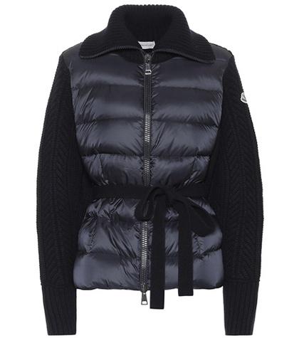 Moncler Tie-waist Down Cardigan