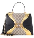 Gucci Linear G Feline Leather Tote