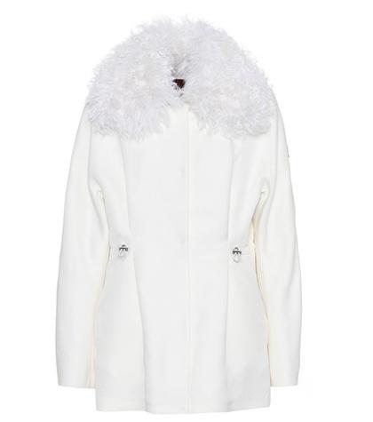 Moncler Gamme Rouge Fur-trimmed Wool And Silk Jacket