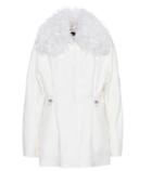 Moncler Gamme Rouge Fur-trimmed Wool And Silk Jacket