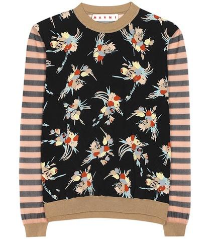 Marni Printed Silk-blend Top
