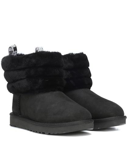 Tod's Fluff Mini Quilted Suede Ankle Boots