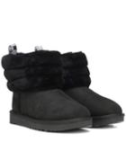 Tod's Fluff Mini Quilted Suede Ankle Boots