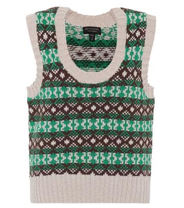 Burberry Fair Isle Cashmere And Wool Sweater Vest