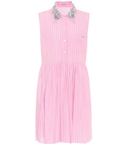 Miu Miu Embellished Cotton Dress