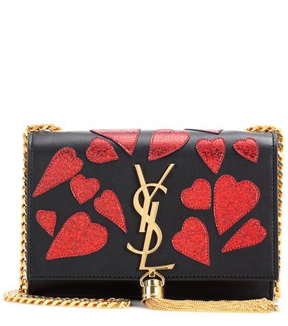 Saint Laurent Classic Small Kate Monogram Embellished Leather Shoulder Bag