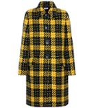 Miu Miu Plaid Tweed Overcoat