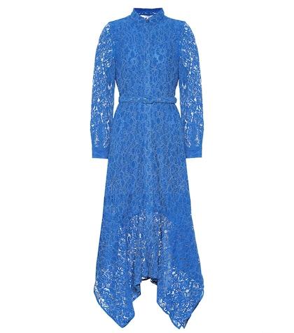 Ganni Cotton-blend Asymmetric Lace Dress