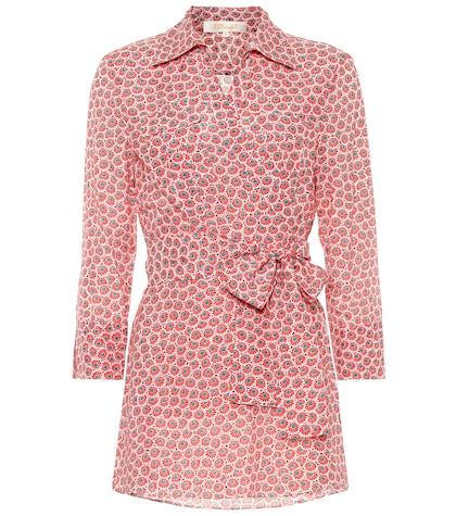 Diane Von Furstenberg Printed Cotton And Silk Blouse