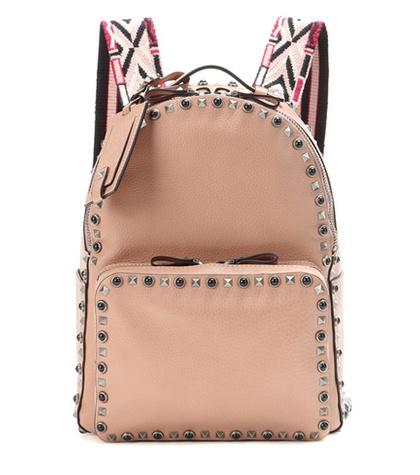 Valentino Valentino Garavani Rockstud Rolling Medium Leather Backpack